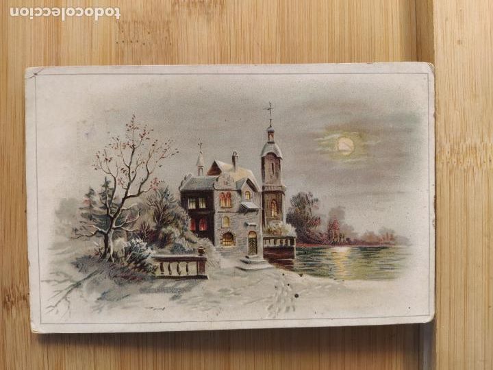 Sammelleidenschaft Andere Papierartikel: LOS DEPENDIENTES PELUQUERIA PERFUMERIA FEDERICO MERGELINA-FELICITACION ANTIGUA-VER FOTOS-(105.298)