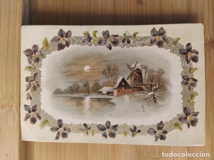 Otros Art&iacute;culos de Coleccionismo en Papel: LOS DEPENDIENTES PELUQUERIA PERFUMERIA FEDERICO MERGELINA-FELICITACION ANTIGUA-VER FOTOS-(105.300)