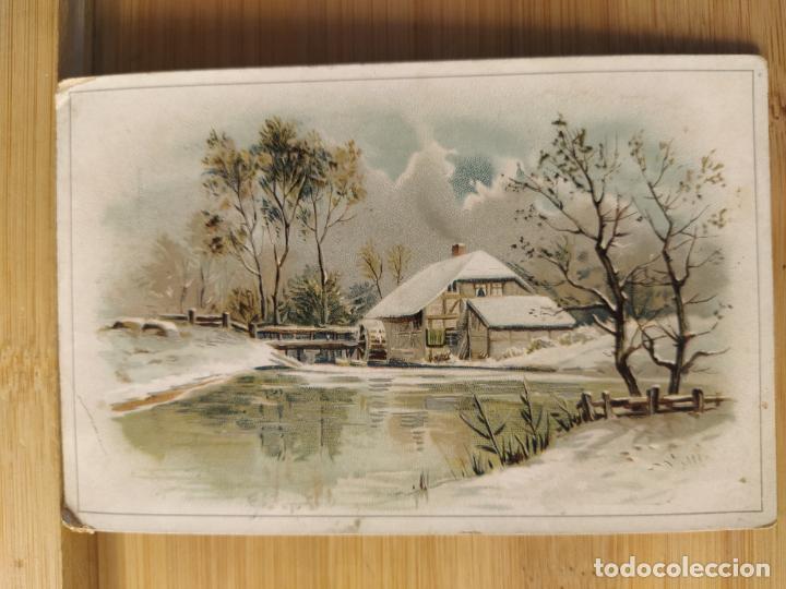 Sammelleidenschaft Andere Papierartikel: LOS DEPENDIENTES PELUQUERIA PERFUMERIA FEDERICO MERGELINA-FELICITACION ANTIGUA-VER FOTOS-(105.301)