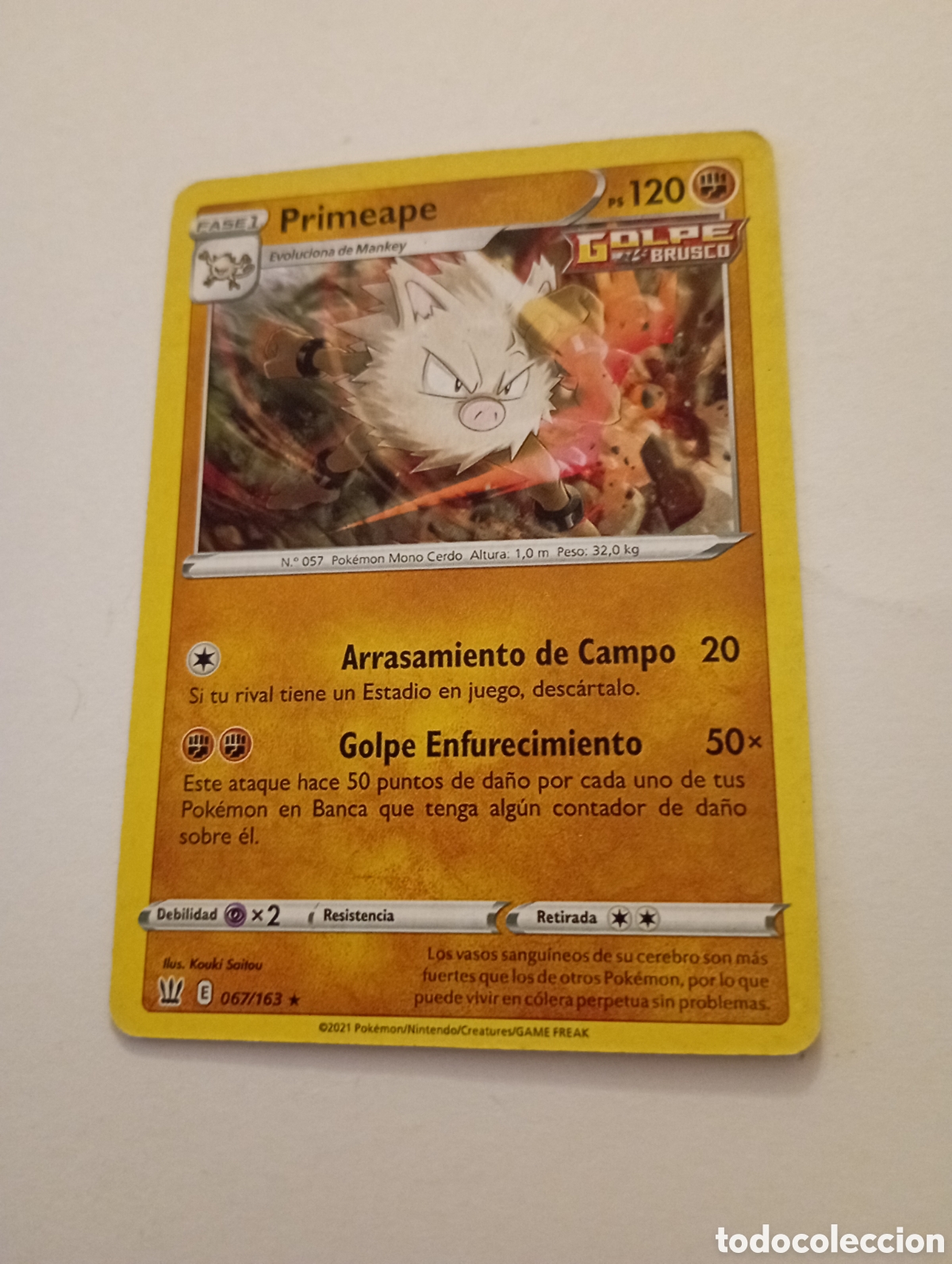 Otros Art&iacute;culos de Coleccionismo en Papel: PRIMEAPE POKEMON CARD CARTA POKEMON