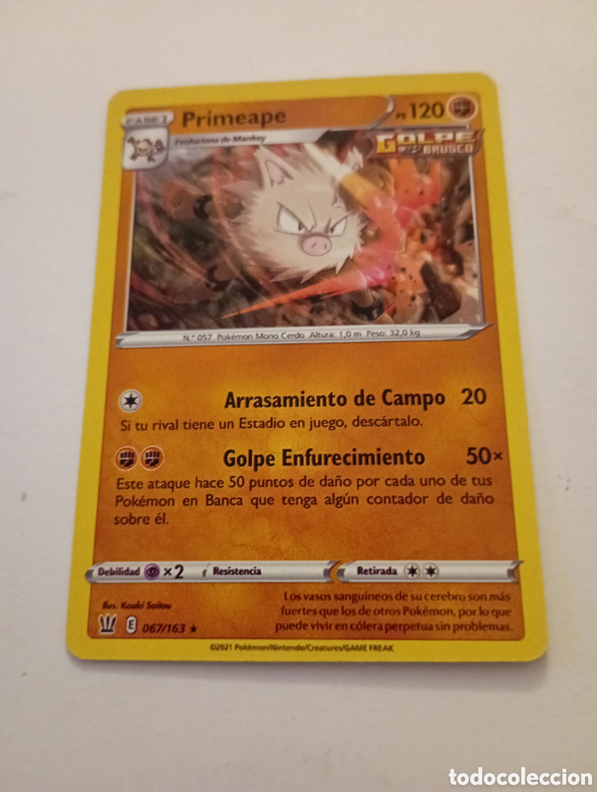 Otros Art&iacute;culos de Coleccionismo en Papel: PRIMEAPE POKEMON CARD CARTA POKEMON