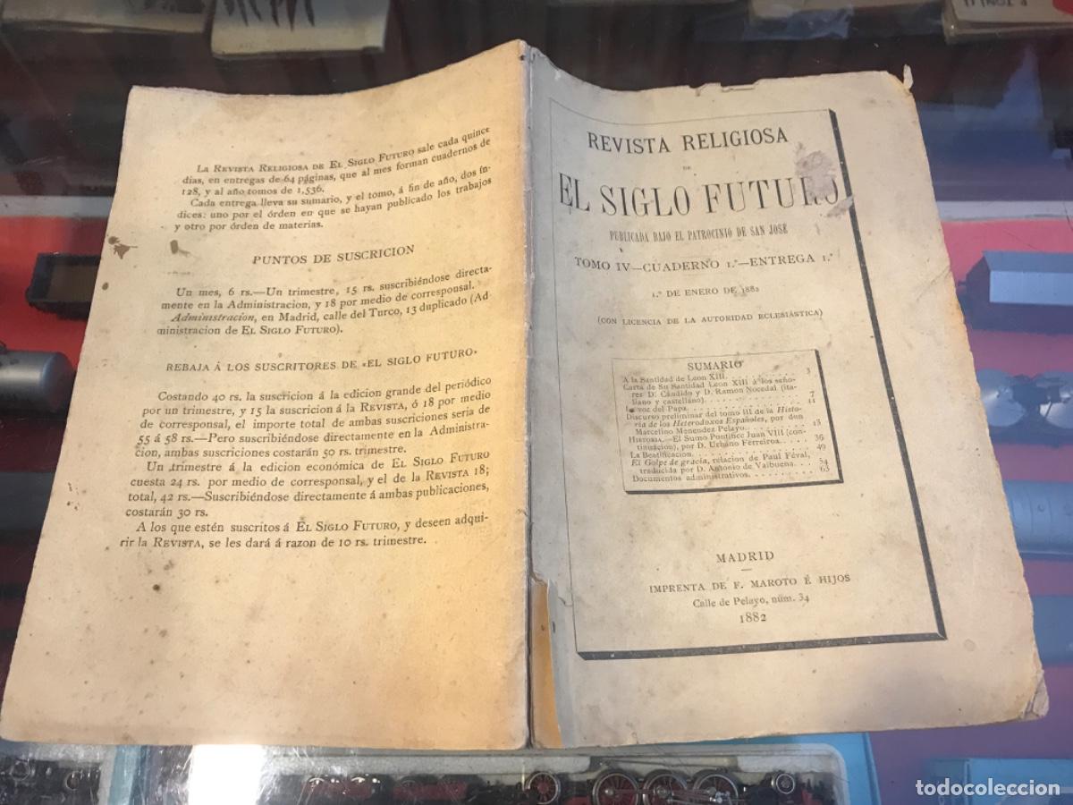 Collectionnisme Papier divers: REVISTA RELIGIOSA DE EL SIGLO FUTURO, PUBLICADA BAJO EL PATROCINIO DE SAN JOS&Eacute;. 1882