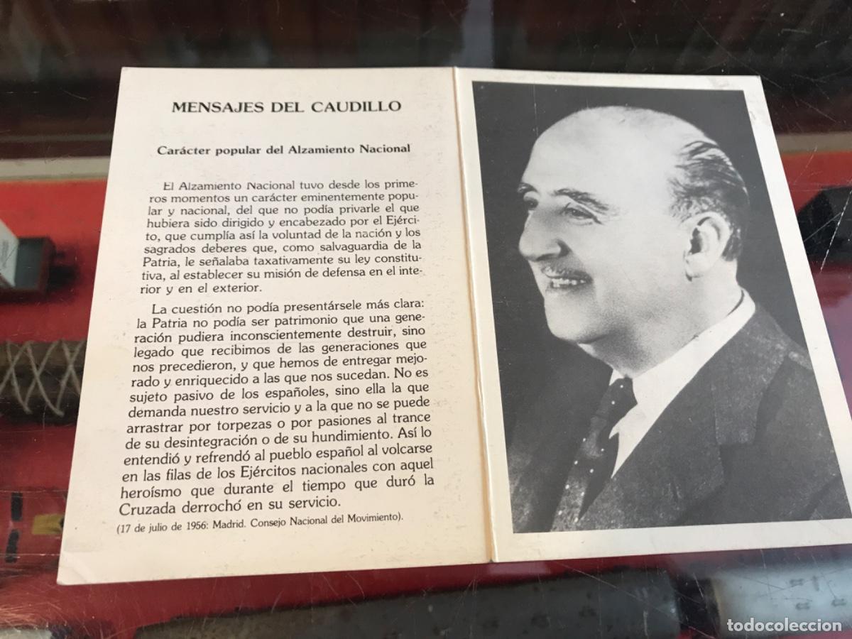 Collectionnisme Papier divers: MENSAJES DEL CAUDILLO. CAR&Aacute;CTER POPULAR DEL ALZAMIENTO NACIONAL. XI ANIVERSARIO MUERTE FRANCO.