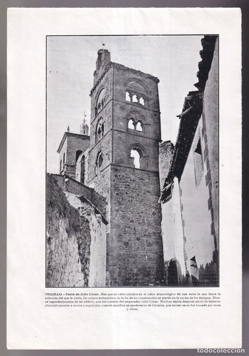 Otros Art&iacute;culos de Coleccionismo en Papel: Trujillo. *Torre de Julio C&eacute;sar* Hoja 193x281 mms.