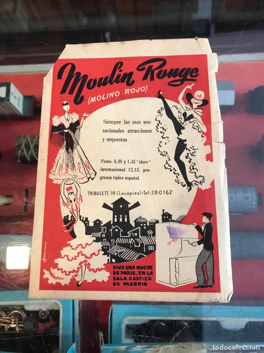 Sammelleidenschaft Andere Papierartikel: MOULIN ROUGE-MOLINO ROJO. TRIBULETE, 16, LAVAPIES. MADRID. REVERSO: BAR CAMAG&Uuml;EY. LUIS DE SANTOS