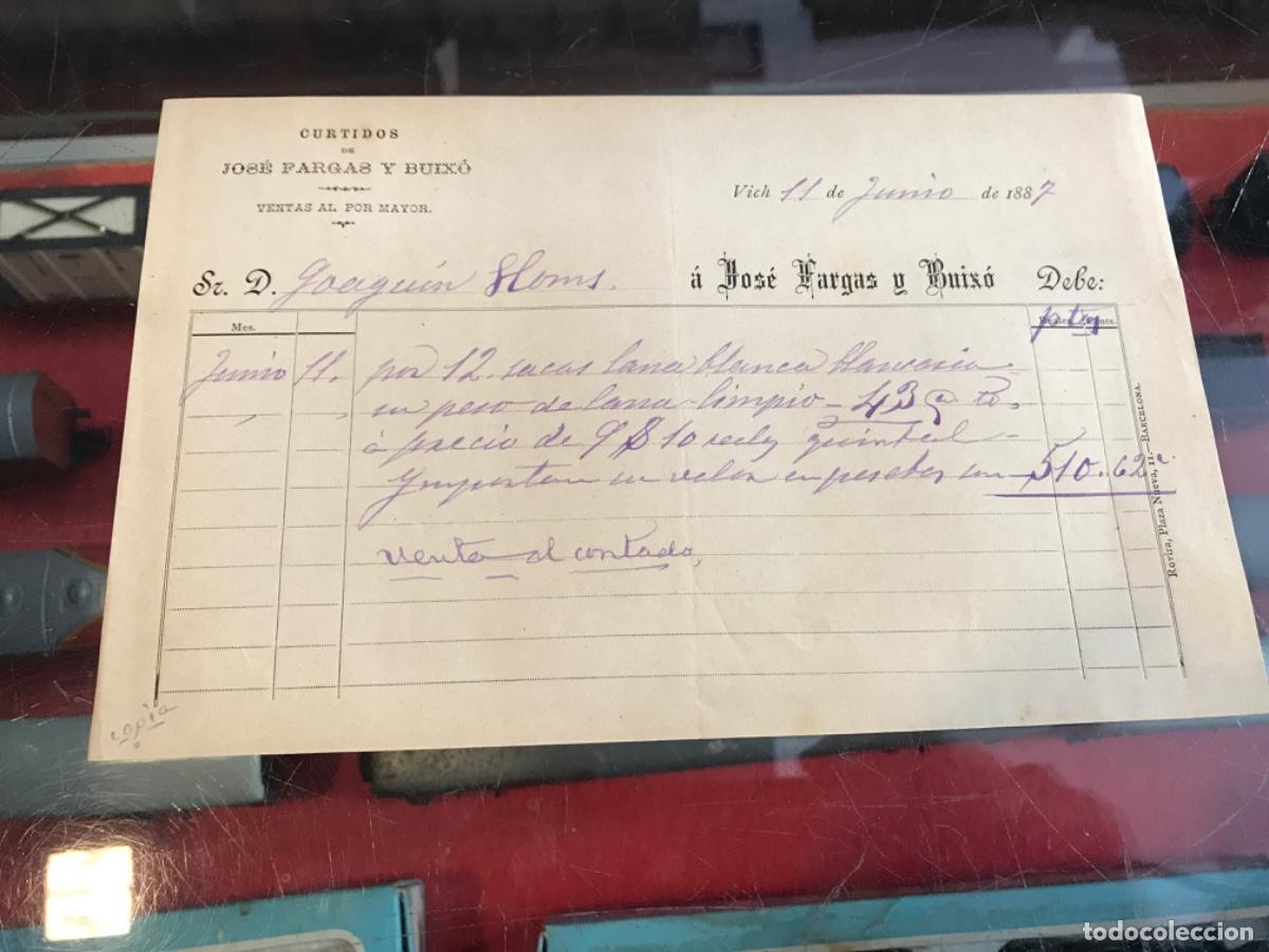 Collectionnisme Papier divers: FACTURA DE JOS&Eacute; PARGAS Y BUIX&Oacute;. CURTIDOS. VICH, 1887