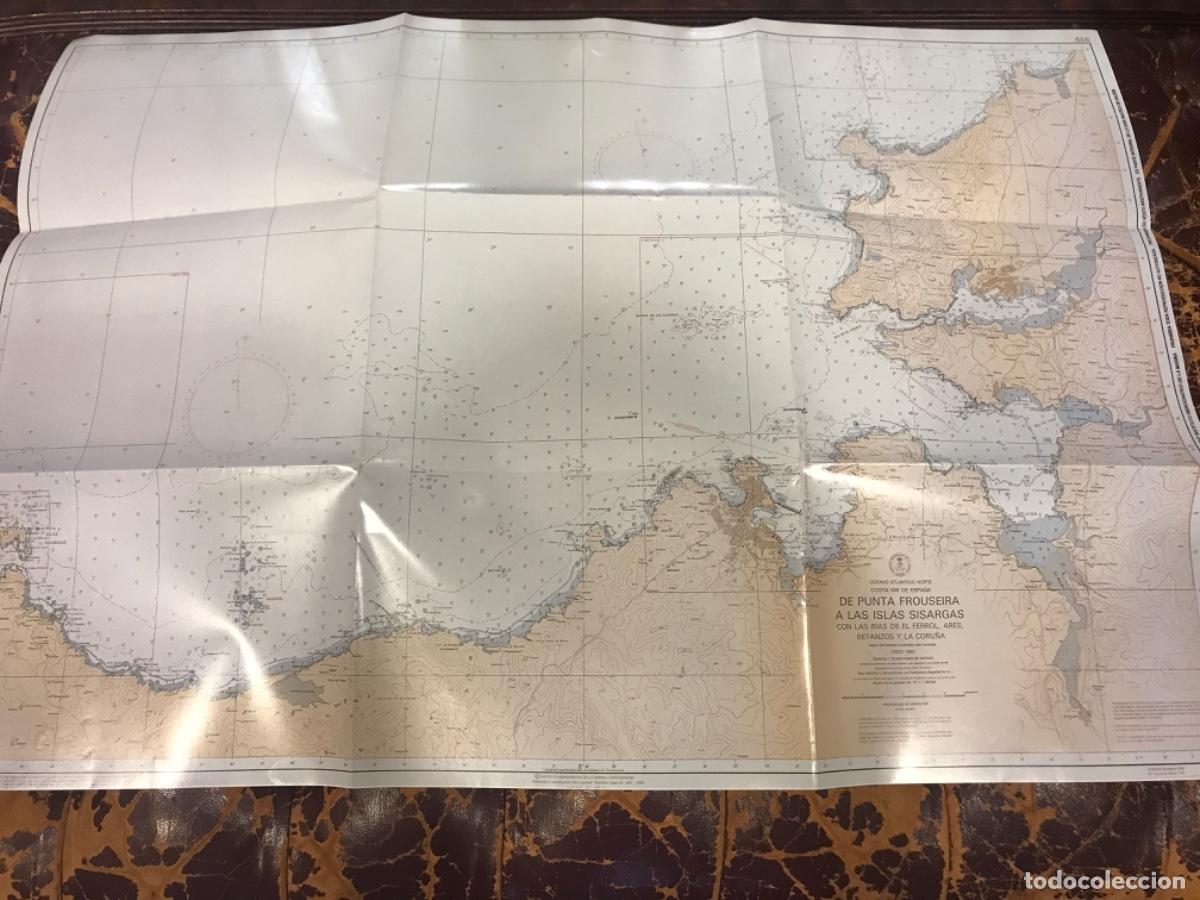 Paper Collecting Others: MAPA DE PUNTA FROUSEIRA A LAS ISLAS SISARGAS, CON LAS R&Iacute;AS DE FERROL, ARES, BETANZOS Y CORU&Ntilde;A.