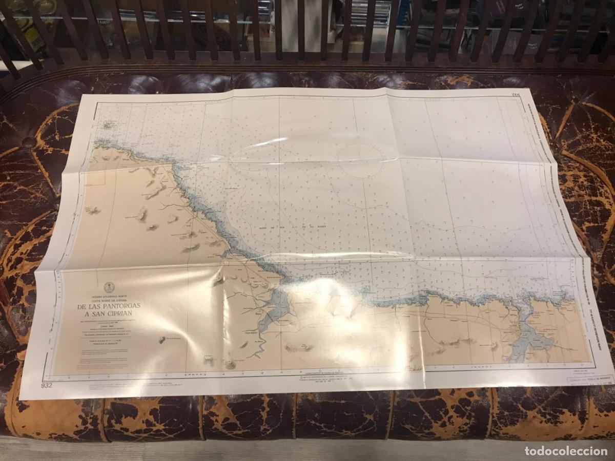 Collectionnisme Papier divers: MAPA. DE LAS PANTORGAS A SAN CIPRI&Aacute;N. OC&Eacute;ANO ATL&Aacute;NTICO NORTE