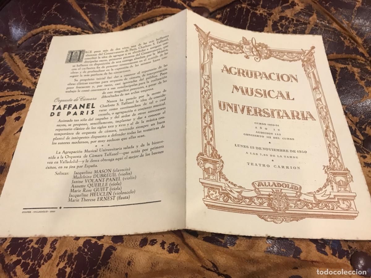 Sammelleidenschaft Andere Papierartikel: PROGRAMA. AGRUPACI&Oacute;N MUSICAL UNIVERSITARIA. TEATRO CARRI&Oacute;N, VALLADOLID. 13/11/1950. BERLIOZ