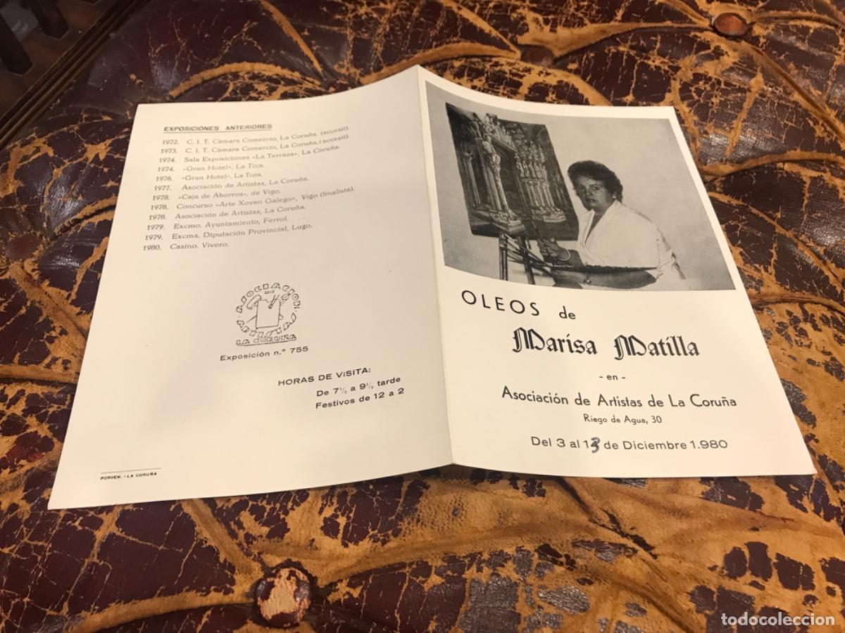 Collectionnisme Papier divers: &Oacute;LEOS DE MARISA MATILLA EN ASOCIACI&Oacute;N DE ARTISTAS DE CORU&Ntilde;A. 1980