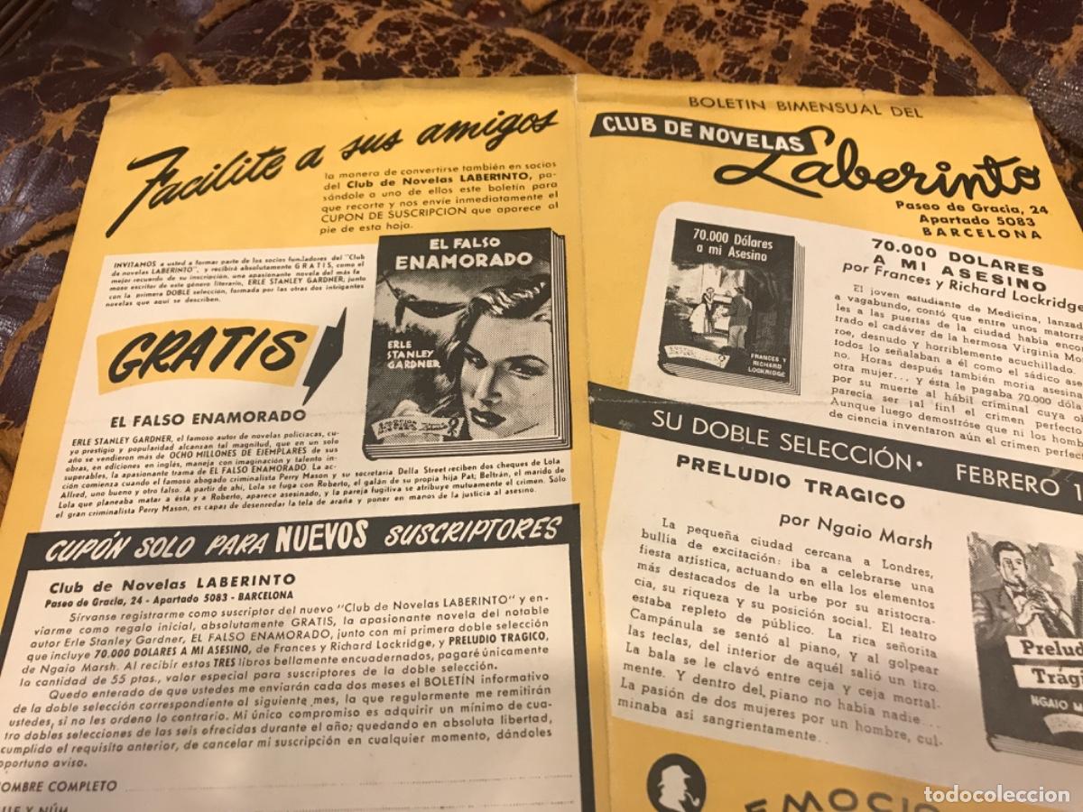 Outros artigos de papel: BOLET&Iacute;N BIMENSUAL DEL CLUB DE NOVELAS LABERINTO. 1955, BARCELONA