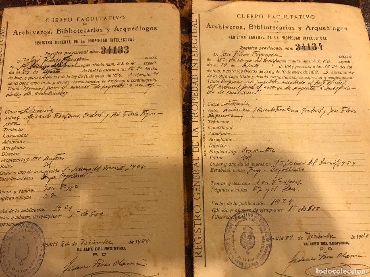 Collectionnisme Papier divers: 2 HOJAS DEL CUERPO FACULTATIVO DE ARCHIVEROS, BIBLIOTECARIOS Y ARQUE&Oacute;LOGOS. 1924