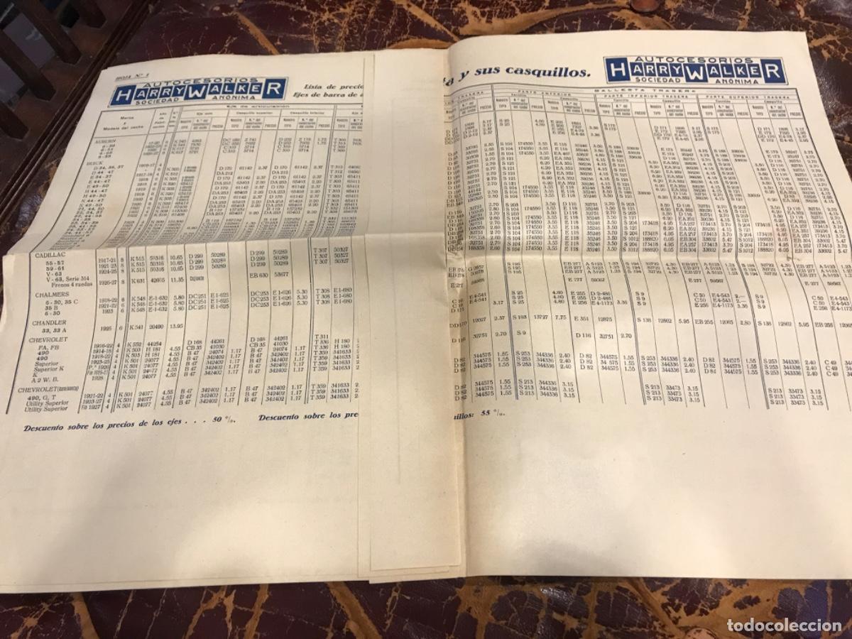 Paper Collecting Others: TARIFA DE PRECIOS. AUTOCESORIOS HARRY WALKER. 6 HOJAS. TORNILLOS DE BALLESTA. MARCAS DE COCHES.