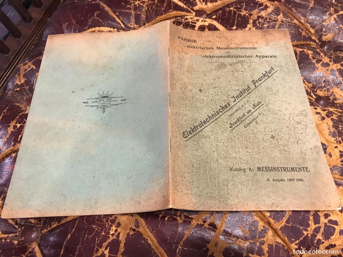 Outros artigos de papel: FABRIK ELEKTRISCHER MESSINSTRUMENTE UND... INSTITUT FRANKFURT.... KATALOG A: MESSINSTRUMENTE. 1899..