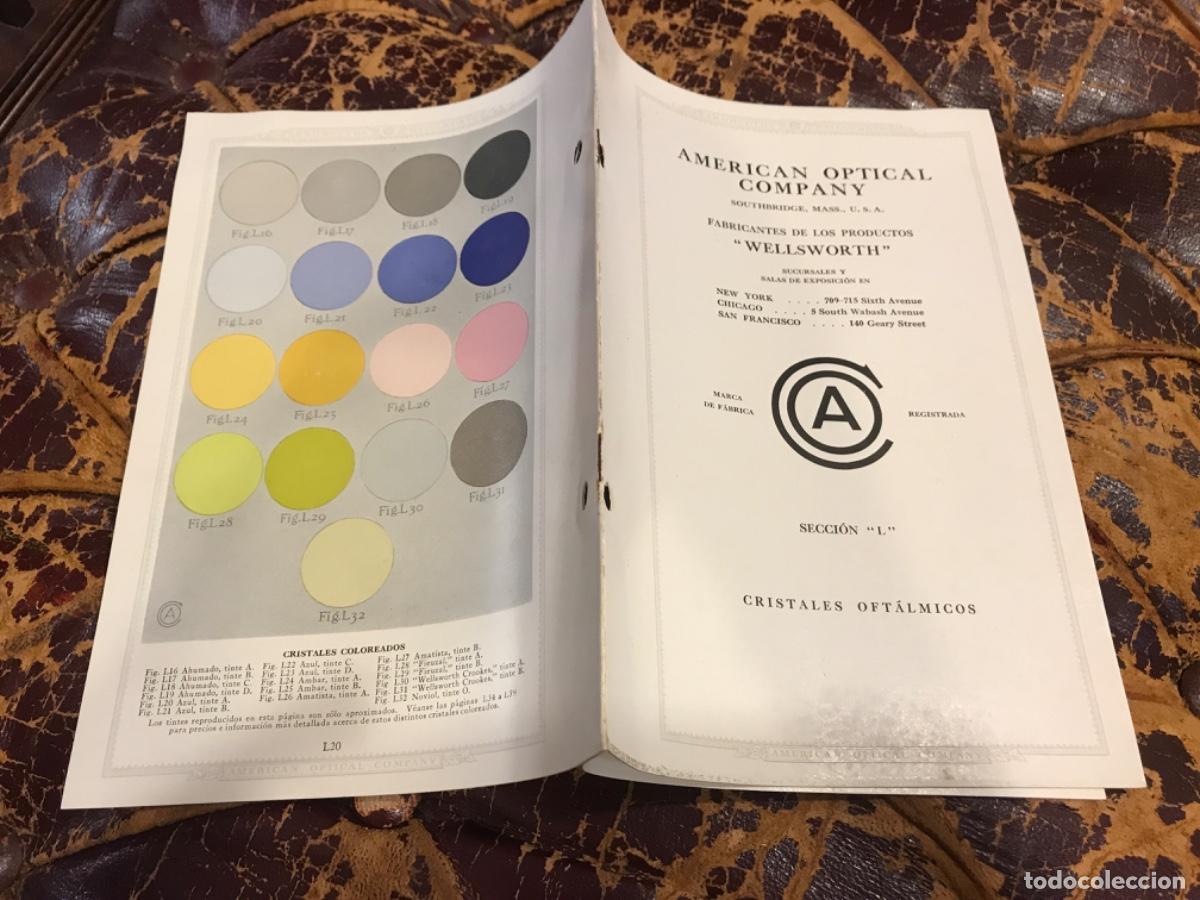 Collectionnisme Papier divers: AMERICAN OPTICAL COMPANY. FABRICANTES DE LOS PRODUCTOS WELLSWORTH. CRISTALES OFT&Aacute;LMICOS