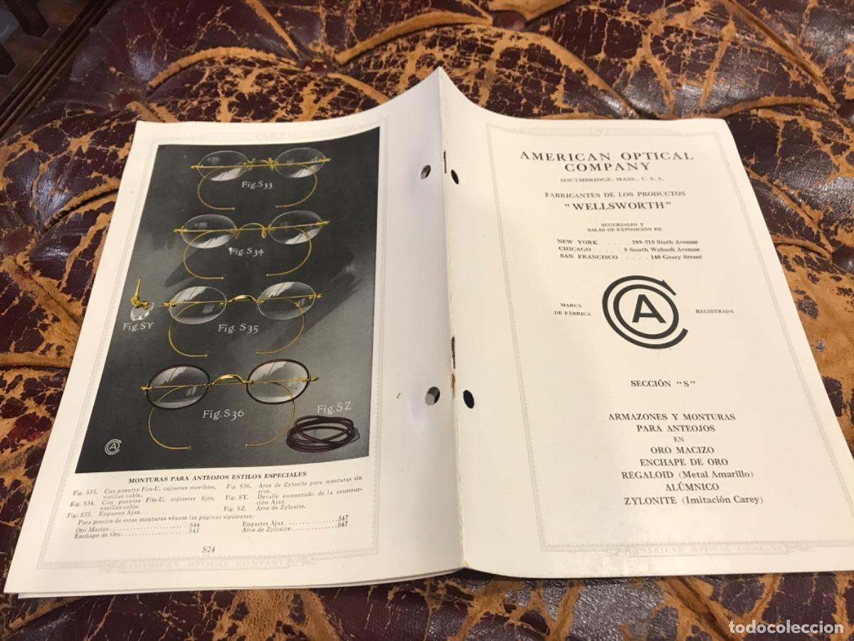 Collectionnisme Papier divers: AMERICAN OPTICAL COMPANY. FABRICANTES DE LOS PRODUCTOS WELLSWORTH. ARMAZONES, MONTURAS PARA LENTES