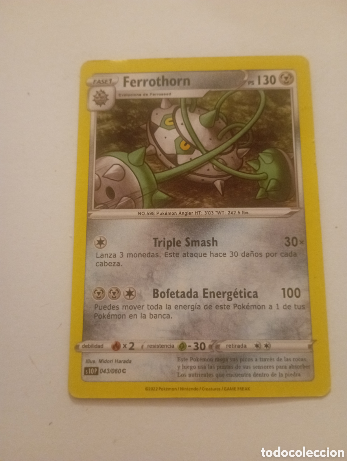 Otros Art&iacute;culos de Coleccionismo en Papel: FERROTHORN POKEMON CARD CARTA POKEMON