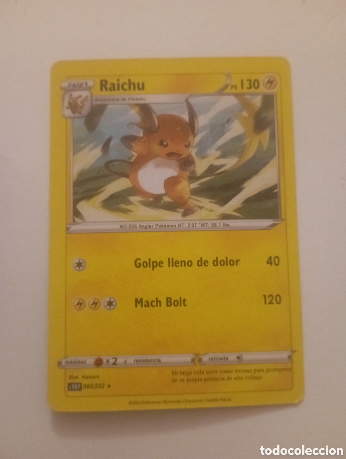 Otros Art&iacute;culos de Coleccionismo en Papel: RAICHU POKEMON CARD CARTA POKEMON