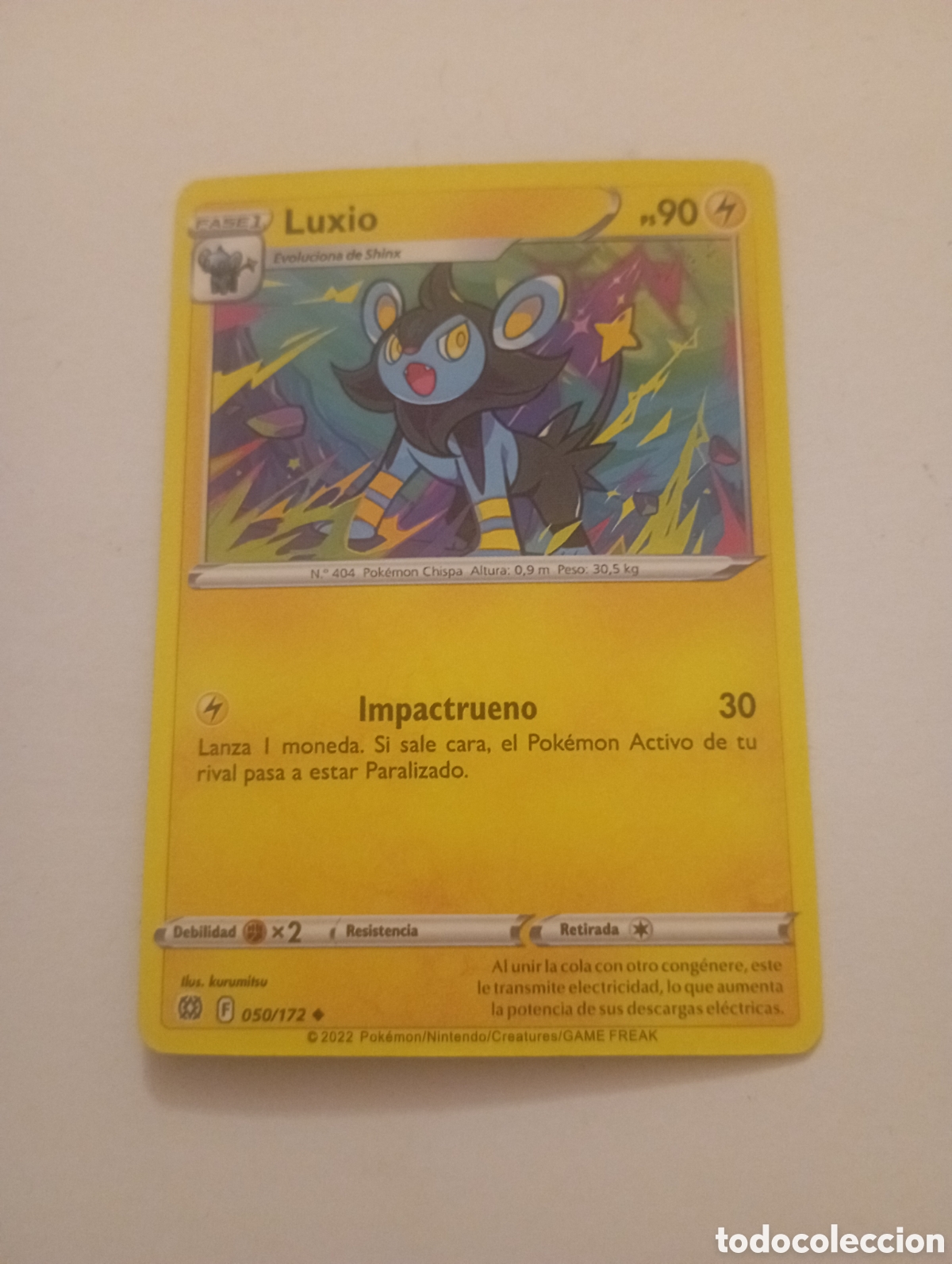 Otros Art&iacute;culos de Coleccionismo en Papel: LUXIO POKEMON CARD CARTA POKEMON