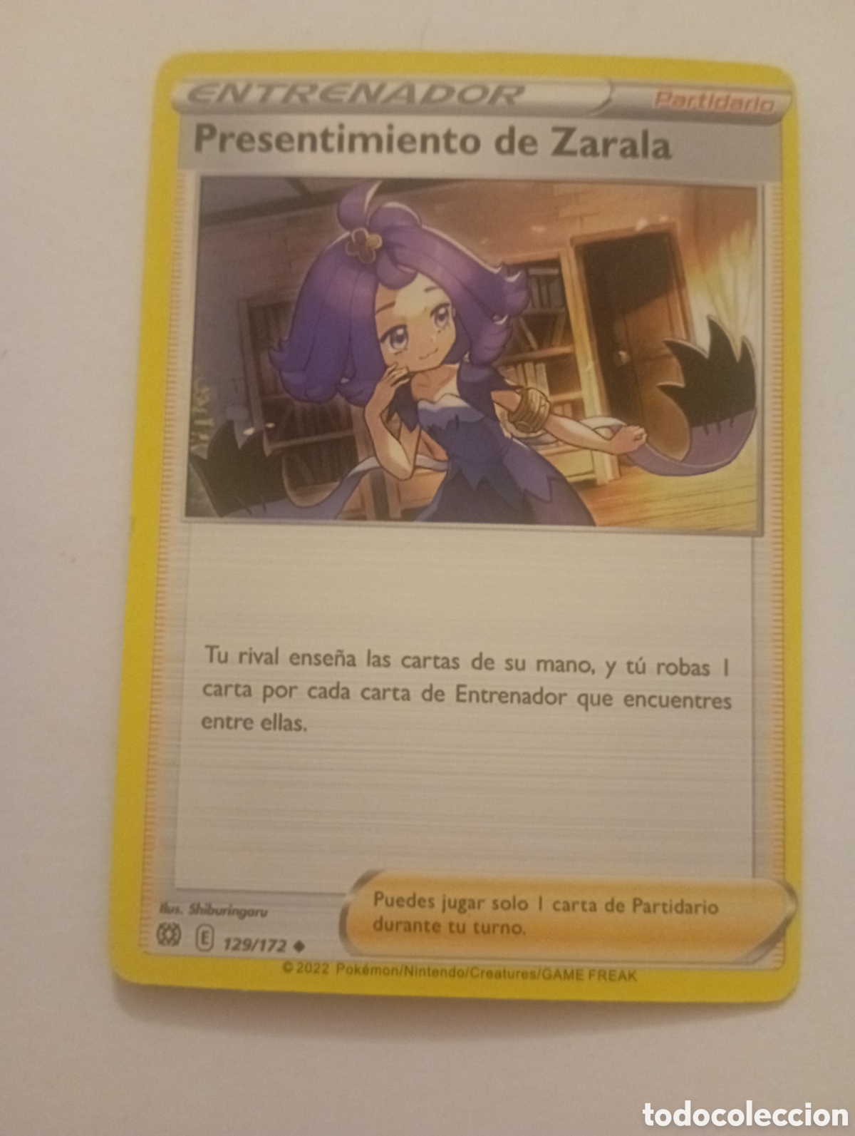 Otros Art&iacute;culos de Coleccionismo en Papel: ENTRENADOR PRESENTIMIENTO DE ZARALA POKEMON CARD CARTA POKEMON