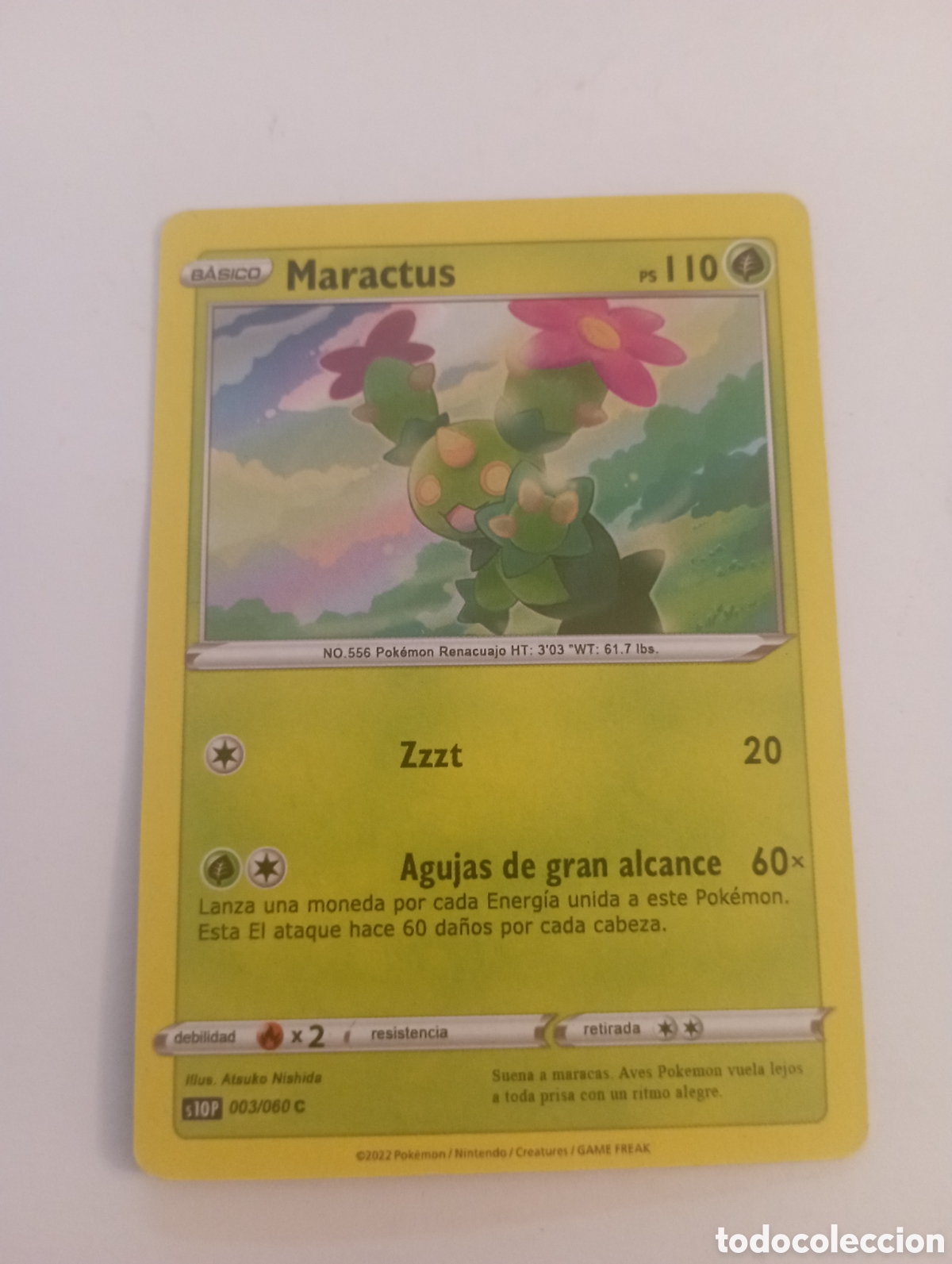 Otros Art&iacute;culos de Coleccionismo en Papel: MARACTUS POKEMON CARD CARTA POKEMON
