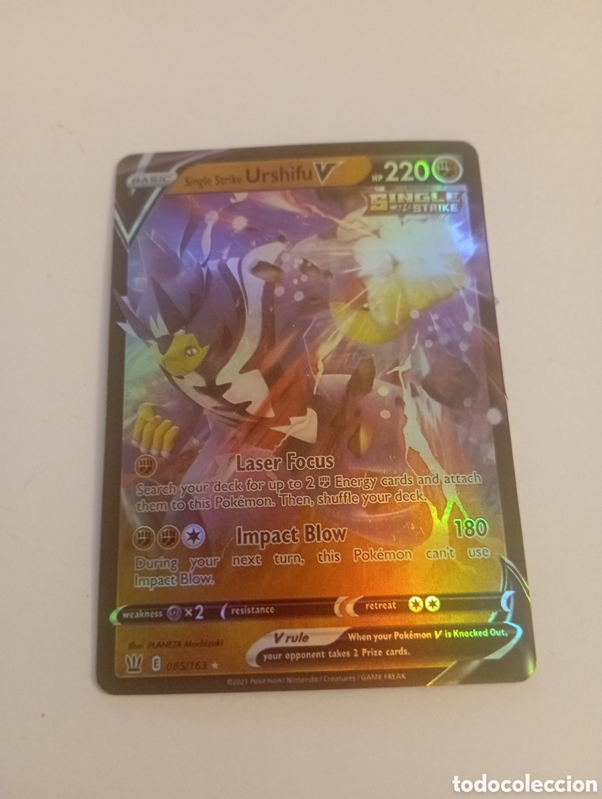 Otros Art&iacute;culos de Coleccionismo en Papel: SINGLE STRIKE URCHIFU V POKEMON CARD CARTA POKEMON