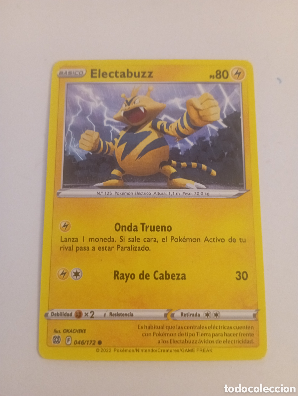 Otros Art&iacute;culos de Coleccionismo en Papel: ELECTABUZZ POKEMON CARD CARTA POKEMON