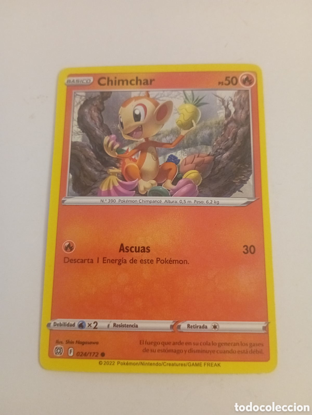Otros art&iacute;culos de coleccionismo en papel: CHIMCHAR POKEMON CARD CARTA POKEMON