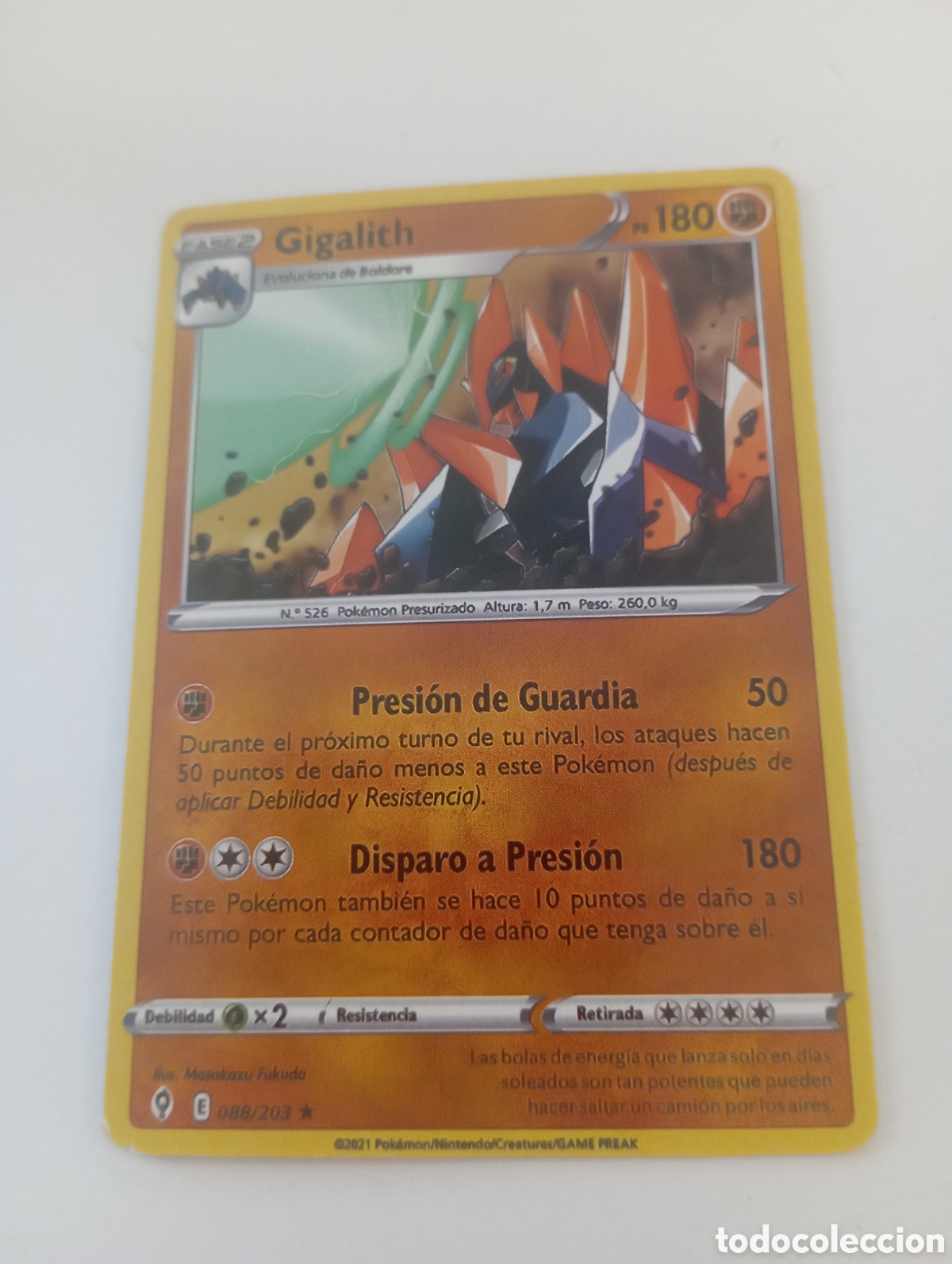 Otros Art&iacute;culos de Coleccionismo en Papel: GIGALITH POKEMON CARD CARTA POKEMON