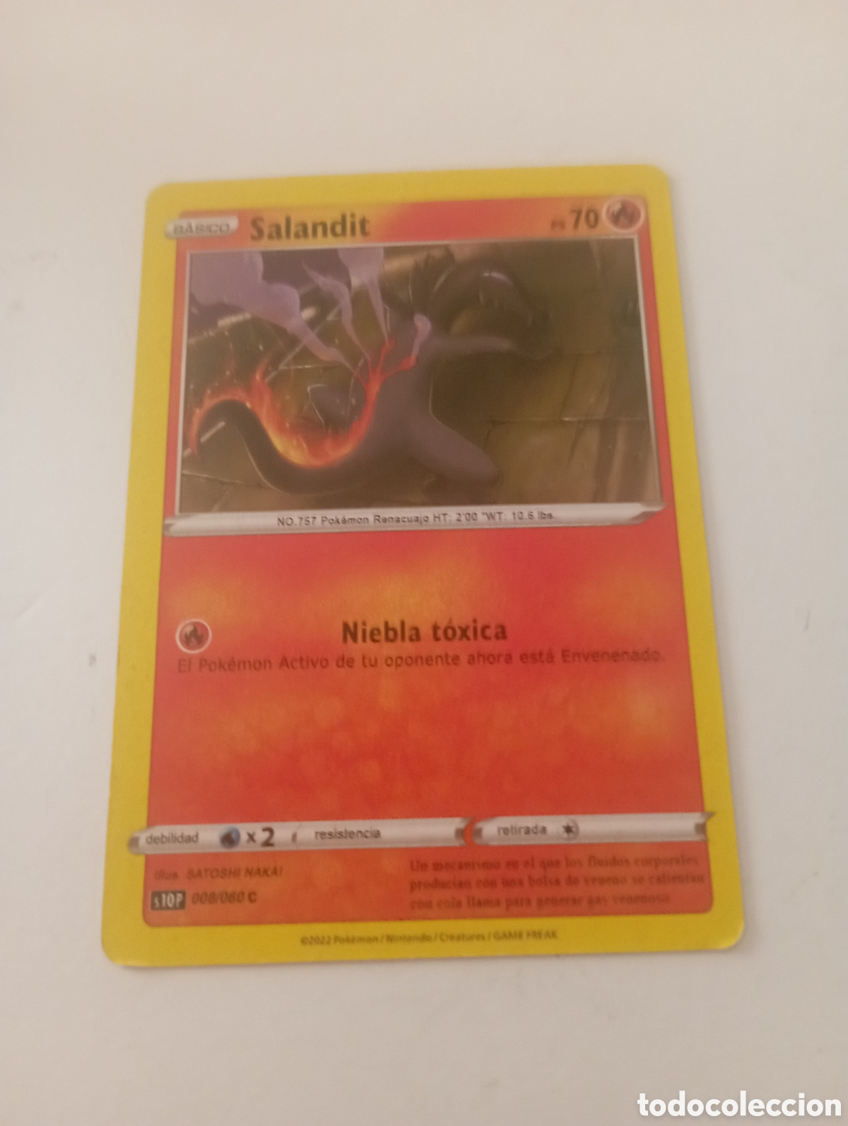 Otros Art&iacute;culos de Coleccionismo en Papel: SALANDIT POKEMON CARD CARTA POKEMON