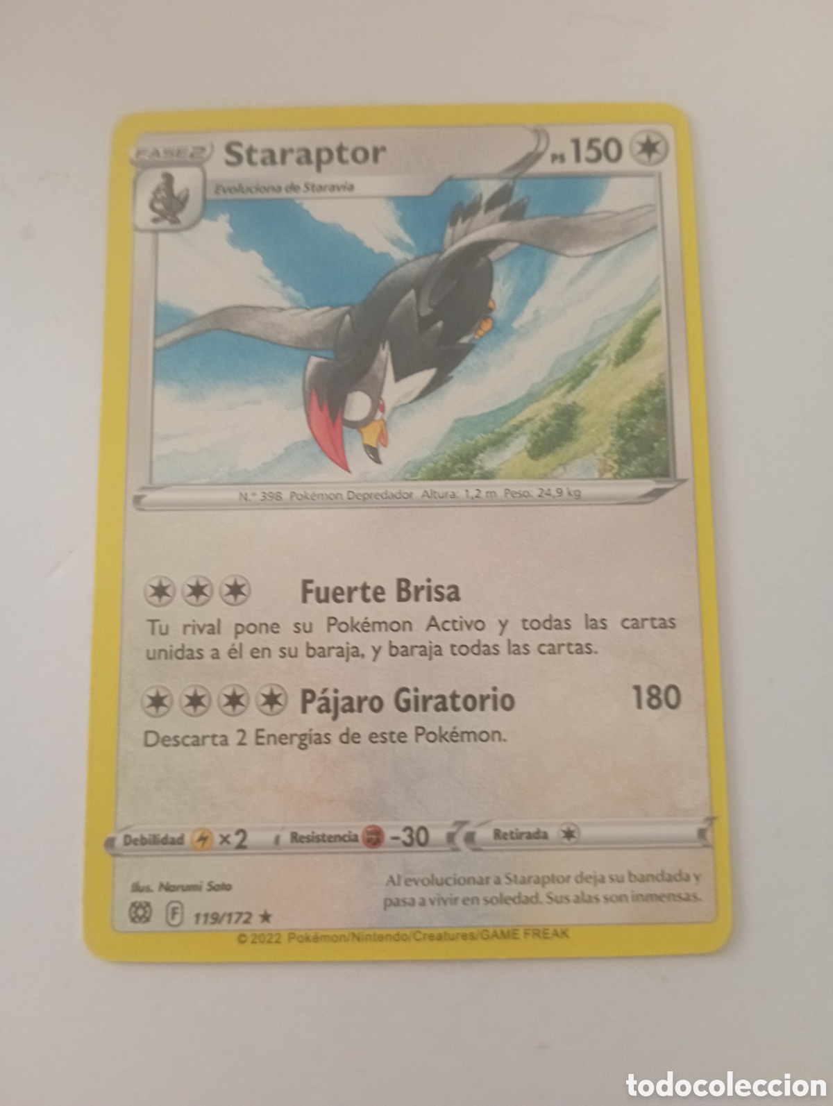Otros Art&iacute;culos de Coleccionismo en Papel: STARAPTOR POKEMON CARD CARTA POKEMON