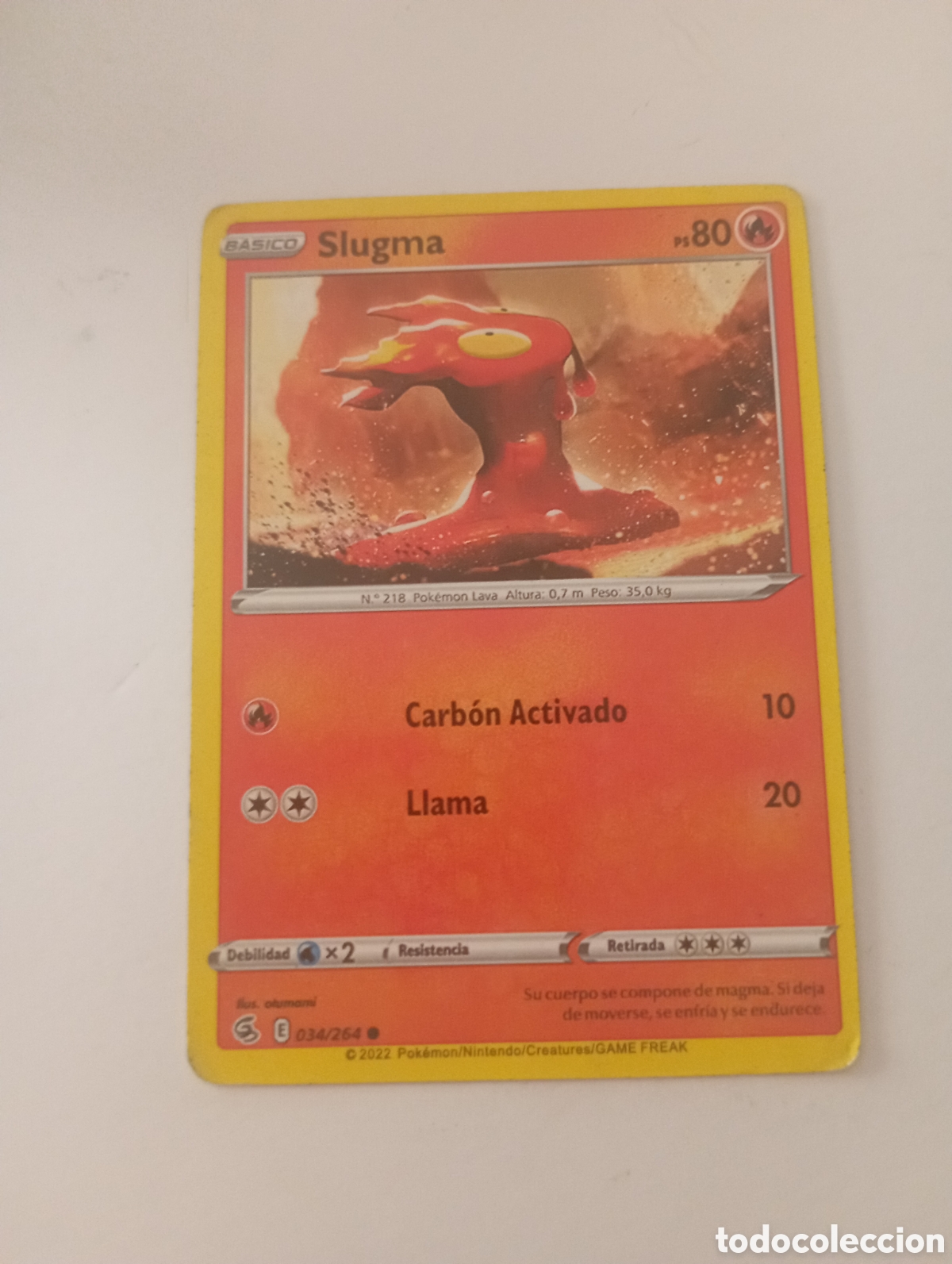 Otros Art&iacute;culos de Coleccionismo en Papel: SLUGMA POKEMON CARD CARTA POKEMON