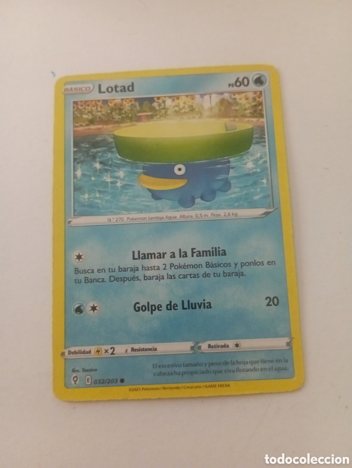 Otros Art&iacute;culos de Coleccionismo en Papel: LOTAD POKEMON CARD CARTA POKEMON