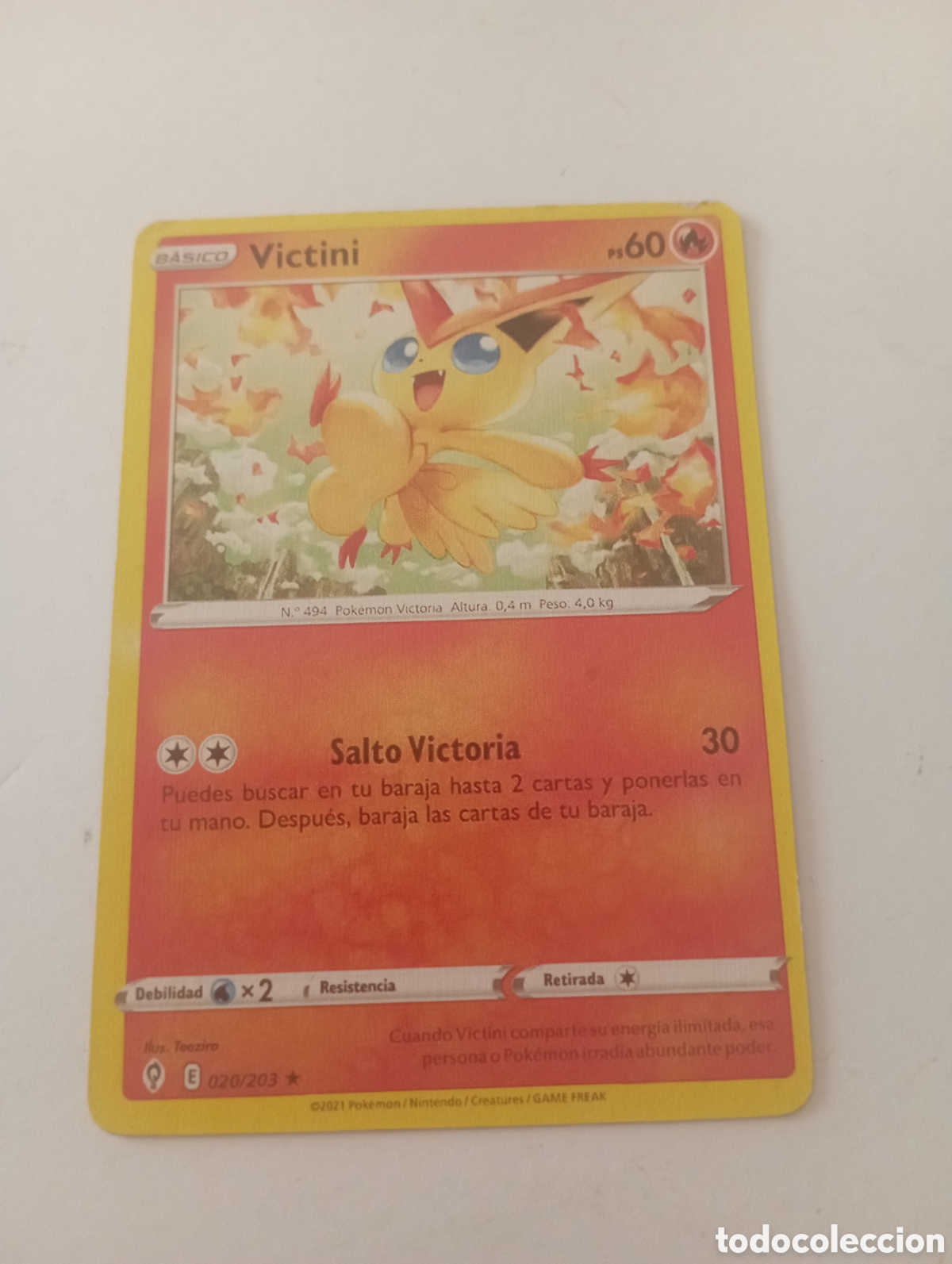 Otros Art&iacute;culos de Coleccionismo en Papel: VICTINI POKEMON CARD CARTA POKEMON