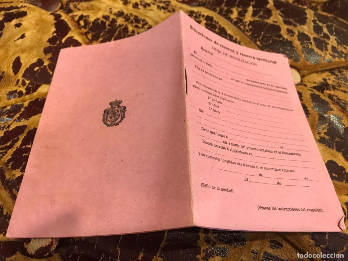 Sammelleidenschaft Andere Papierartikel: SITUACIONES DE RESERVA Y RESERVA TERRITORIAL. HOJA DE MOVILIZACI&Oacute;N. 24 P&Aacute;GINAS (NADA ESCRITO)