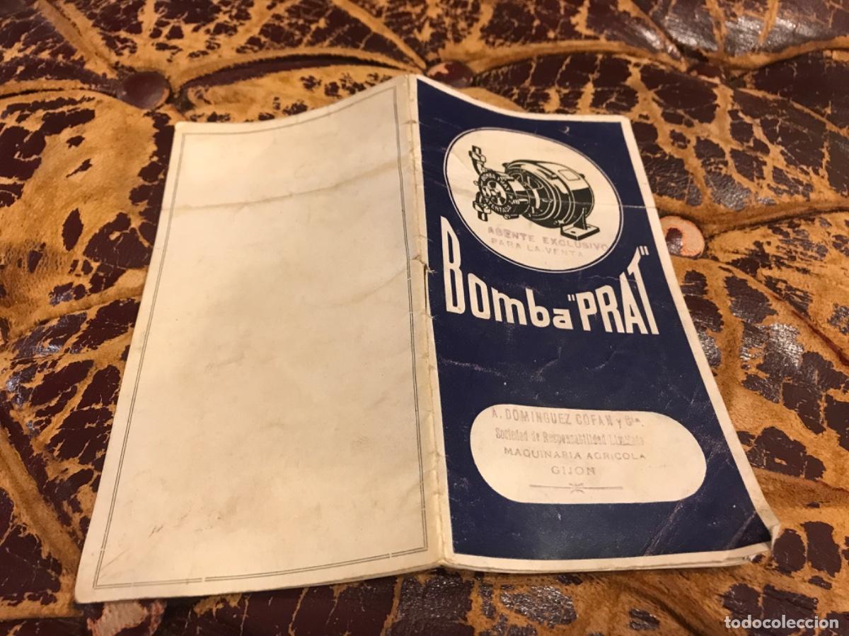 Collectionnisme Papier divers: MANUAL DE LA BOMBA PRAT. 1921 AGENTE EXCLUSIVO PARA LA VENTA: A. DOM&Iacute;NGUEZ COFAN. GIJ&Oacute;N.