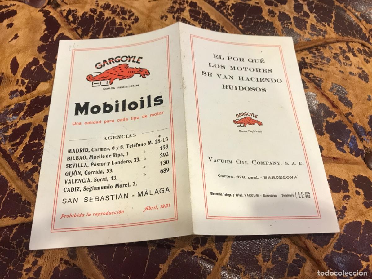 Outros artigos de papel: EL POR QU&Eacute; LOS MOTORES RUIDOSOS. GARGOYLE. MOBILOILS. VACUUM OIL COMPANY. BARCELONA. M&Aacute;LAGA... 1921