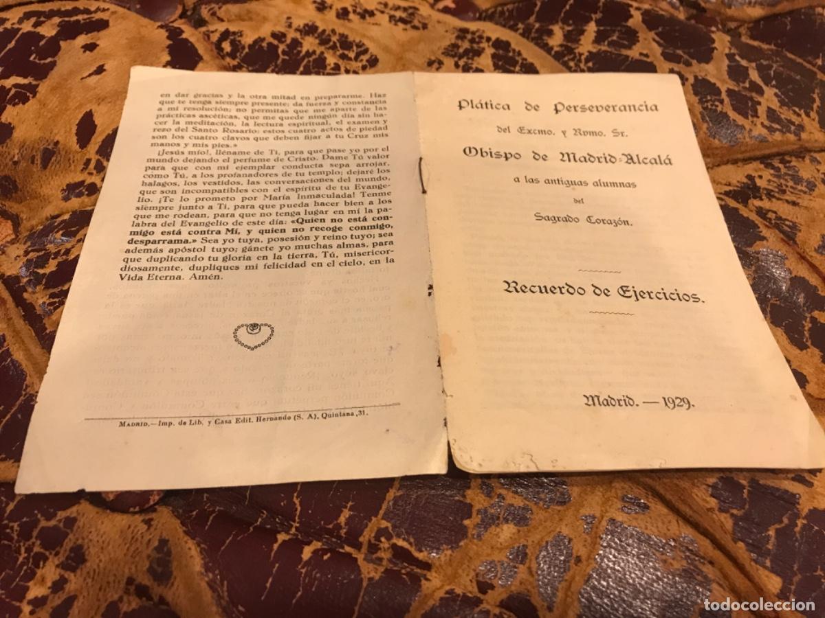 Collectionnisme Papier divers: PL&Aacute;TICA DE PERSEVERANCIA DEL OBISPO DE MADRID ALCAL&Aacute; A LAS ANTIGUAS ALUMNAS DEL SAGRADO CORAZ&Oacute;N.1929