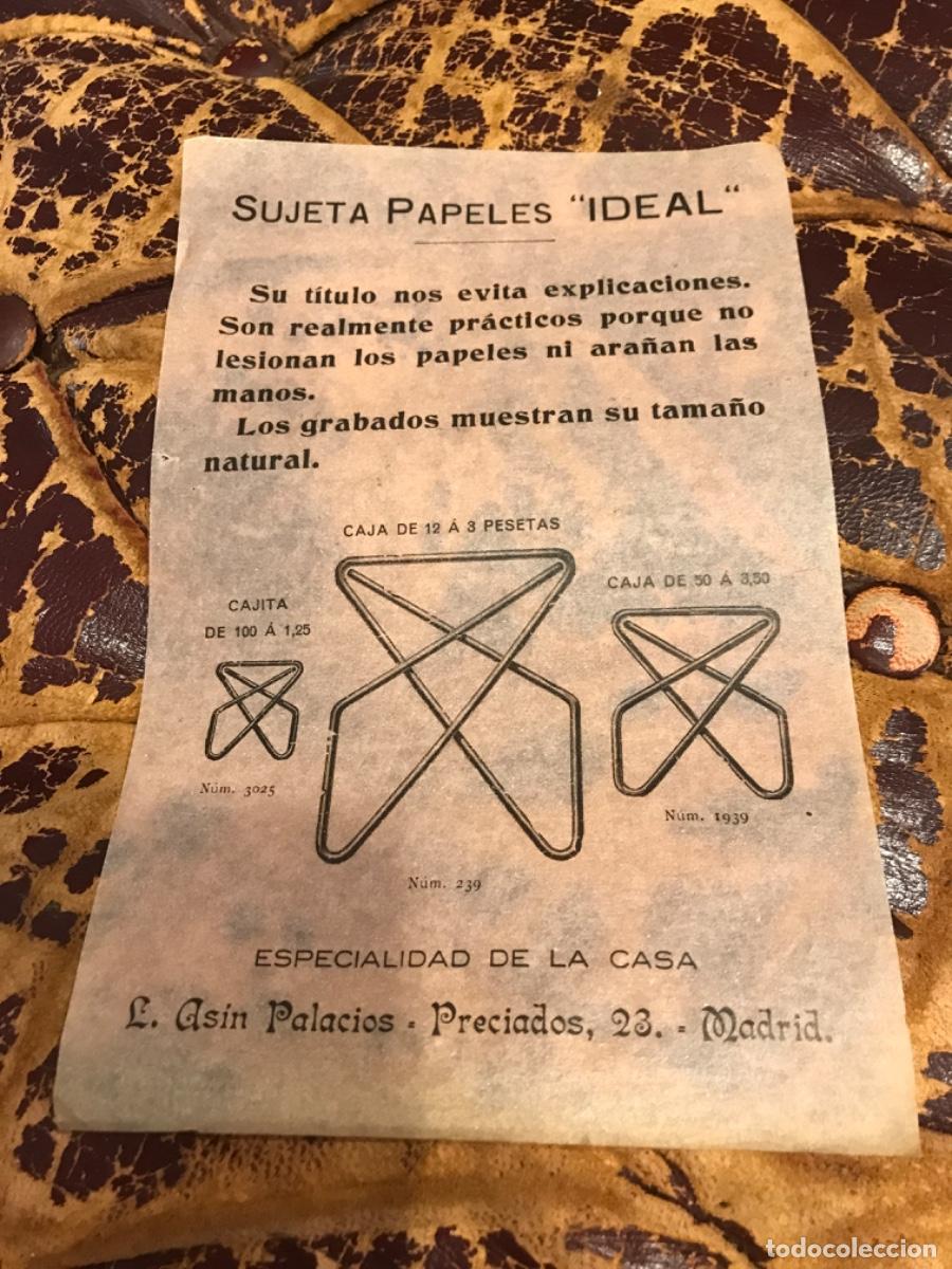 Sammelleidenschaft Andere Papierartikel: SUJETA PAPELES &rdquo;IDEAL&rdquo;. ESPECIALIDAD DE LA CASA AS&Iacute;N PALACIOS, PRECIADOS, 23, MADRID