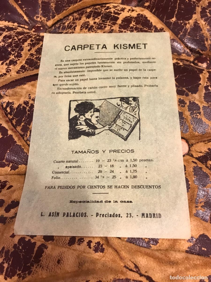 Collectionnisme Papier divers: CARPETA KISMET. AS&Iacute;N PALACIOS, PRECIADOS, 23, MADRID