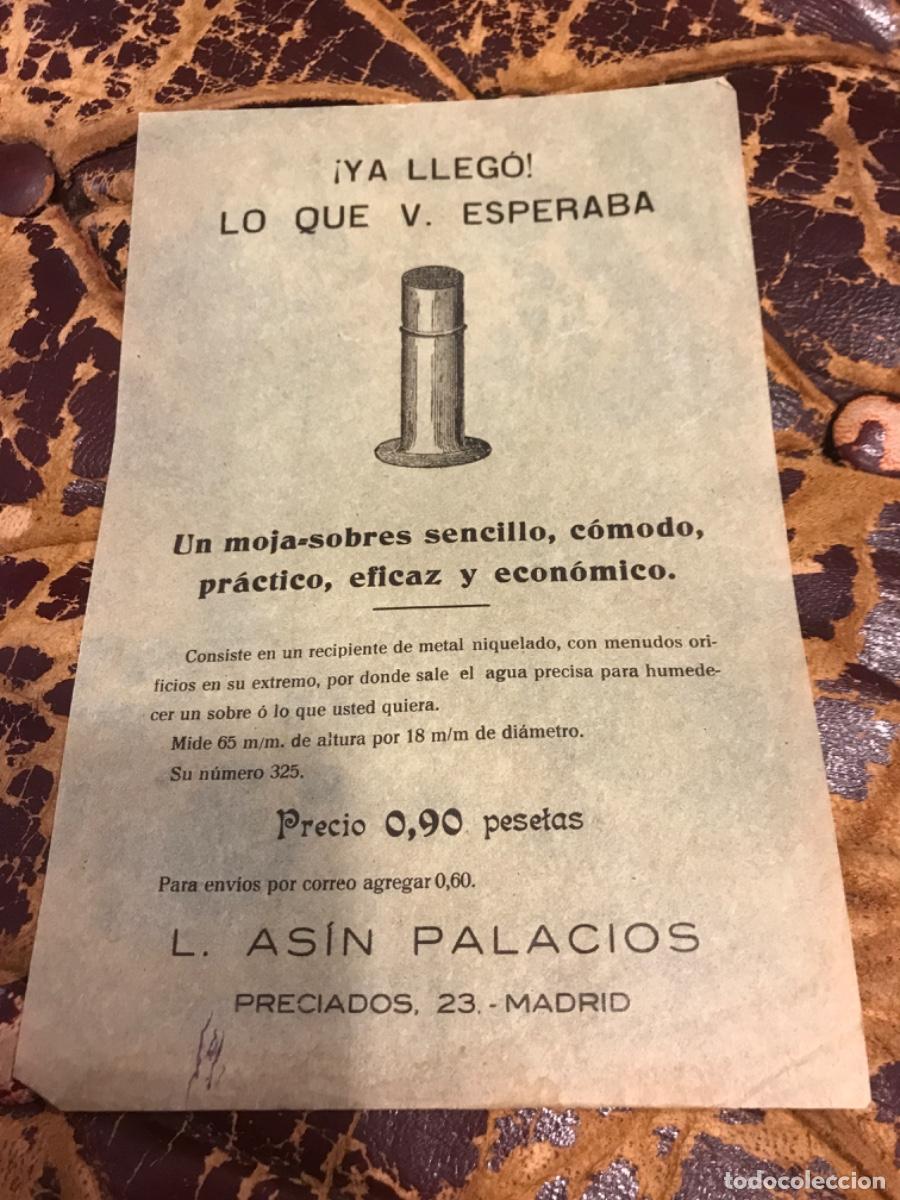 Outros artigos de papel: &iexcl;YA LLEG&Oacute;&iexcl; LO QUE V. ESPERABA. UN MOJA-SOBRES... AS&Iacute;N PALACIOS, PRECIADOS, 23, MADRID