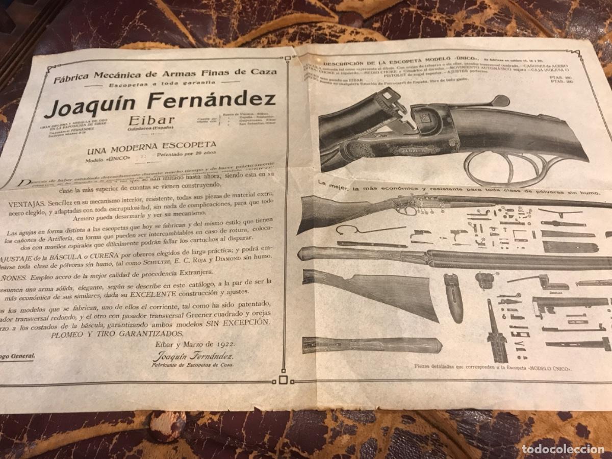 Sammelleidenschaft Andere Papierartikel: F&Aacute;BRICA MEC&Aacute;NICA DE ARMAS FINAS DE CAZA JOAQU&Iacute;N FERN&Aacute;NDEZ. EIBAR. 1922