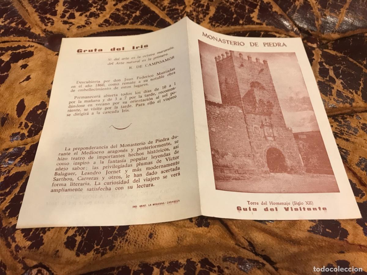 Collectionnisme Papier divers: MONASTERIO DE PIEDRA. TORRE DEL HOMENAJE. GU&Iacute;A DEL VISITANTE.