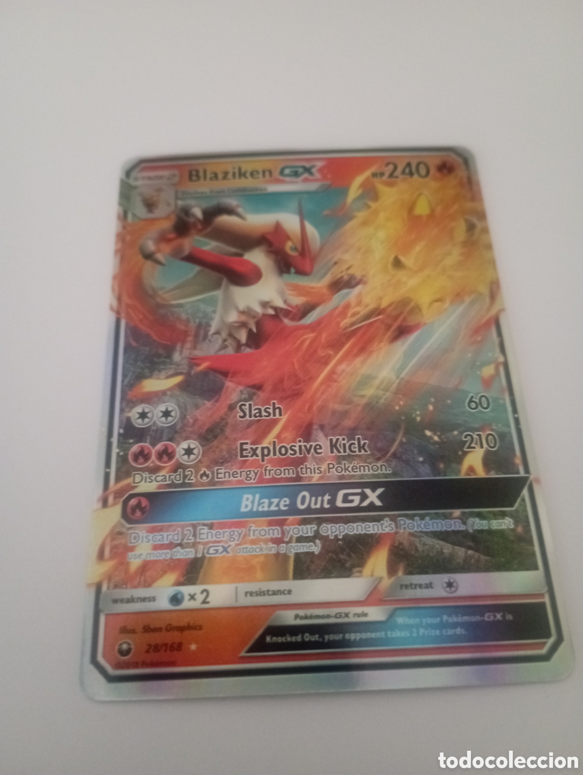 Otros Art&iacute;culos de Coleccionismo en Papel: BLAZIKEN GX POKEMON CARD CARTA POKEMON
