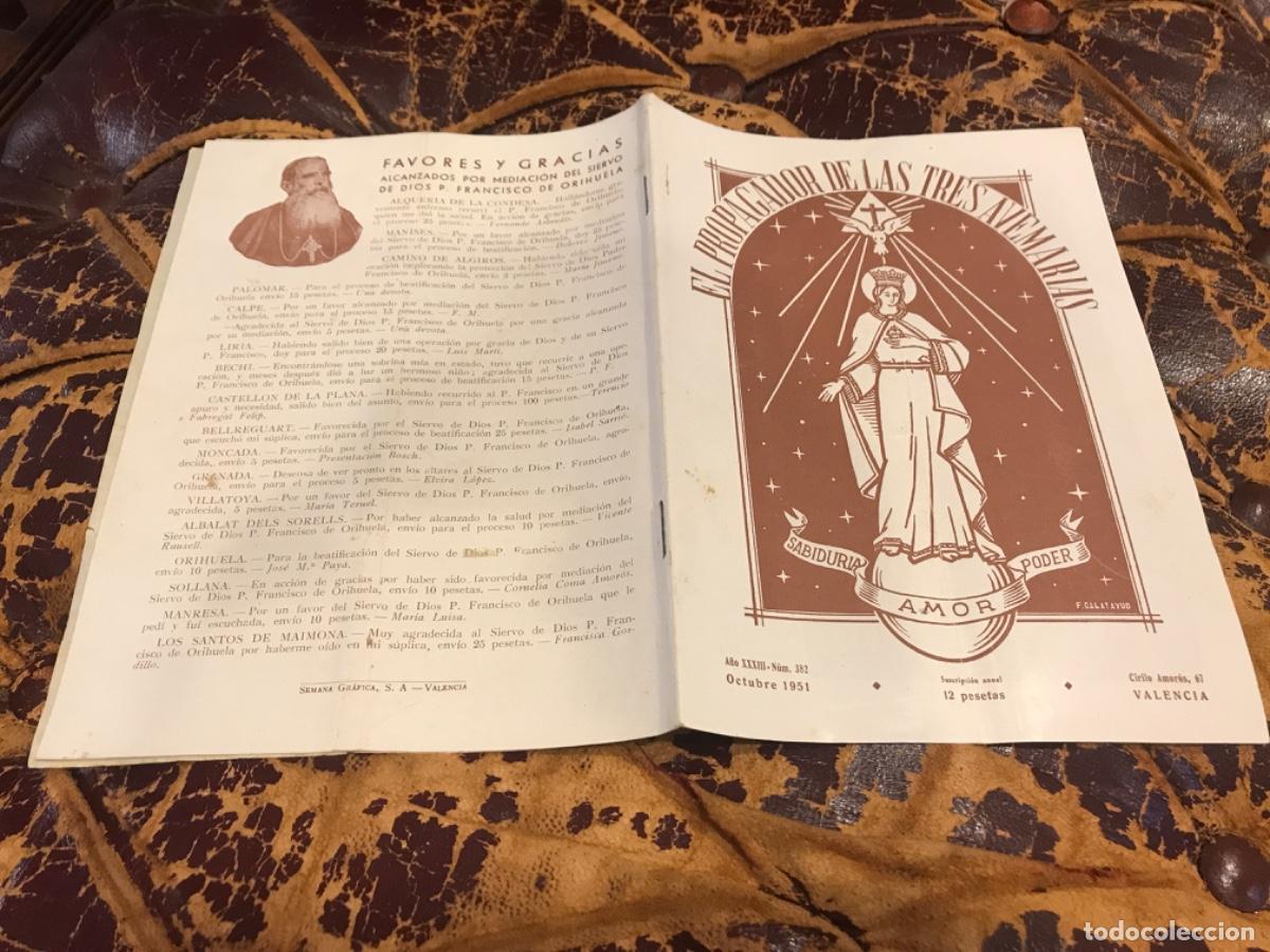 Collectionnisme Papier divers: EL PROPAGADOR DE LAS TRES AVE MAR&Iacute;AS. N&ordm; 382. A&Ntilde;O 1951. VALENCIA