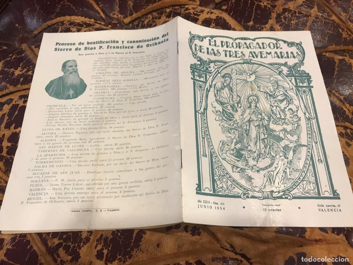 Collectionnisme Papier divers: EL PROPAGADOR DE LAS TRES AVE MAR&Iacute;AS. N&ordm; 414. A&Ntilde;O 1954. VALENCIA
