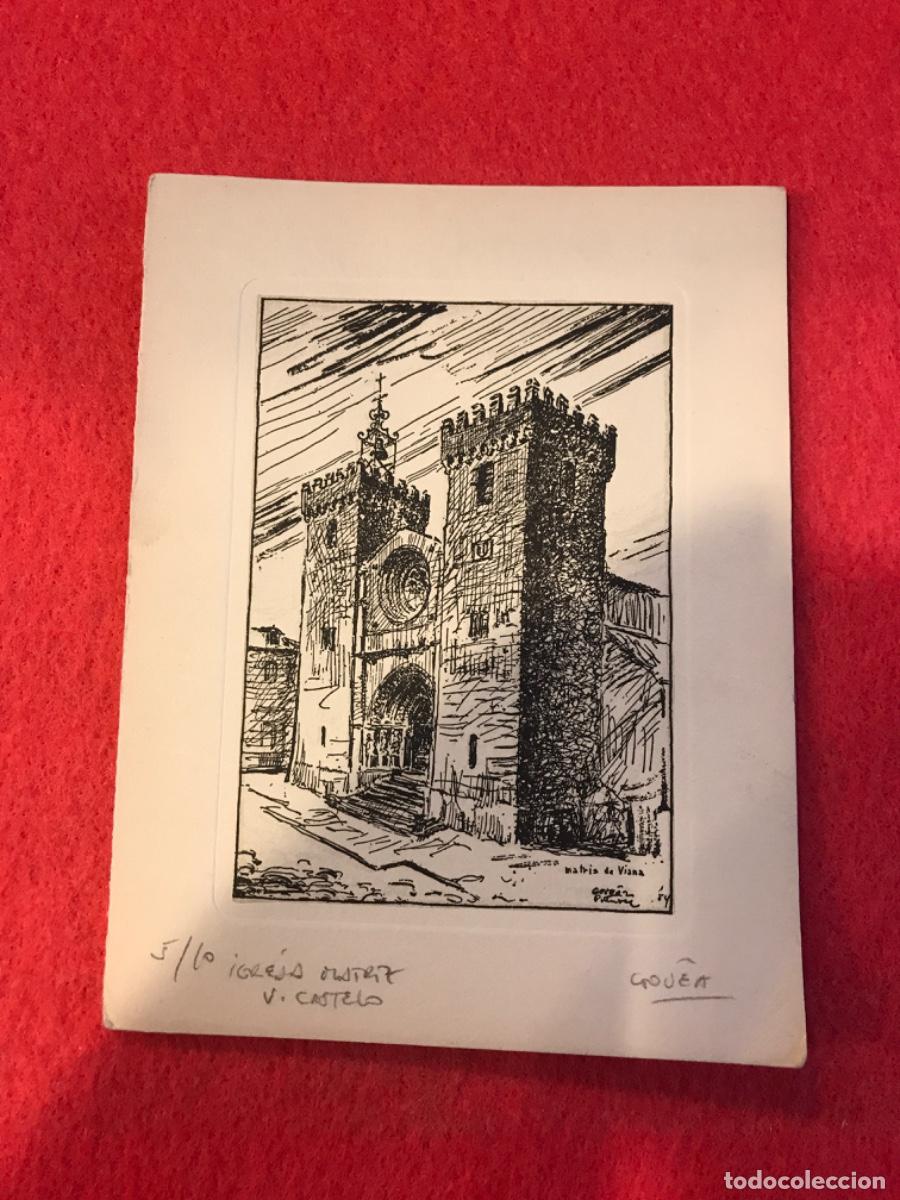 Sammelleidenschaft Andere Papierartikel: GRABADO PORTUGAL. 5/10. IGREJA MATRIZ. VIANA DO CASTELO. 17 X 13cm. CARTULINA