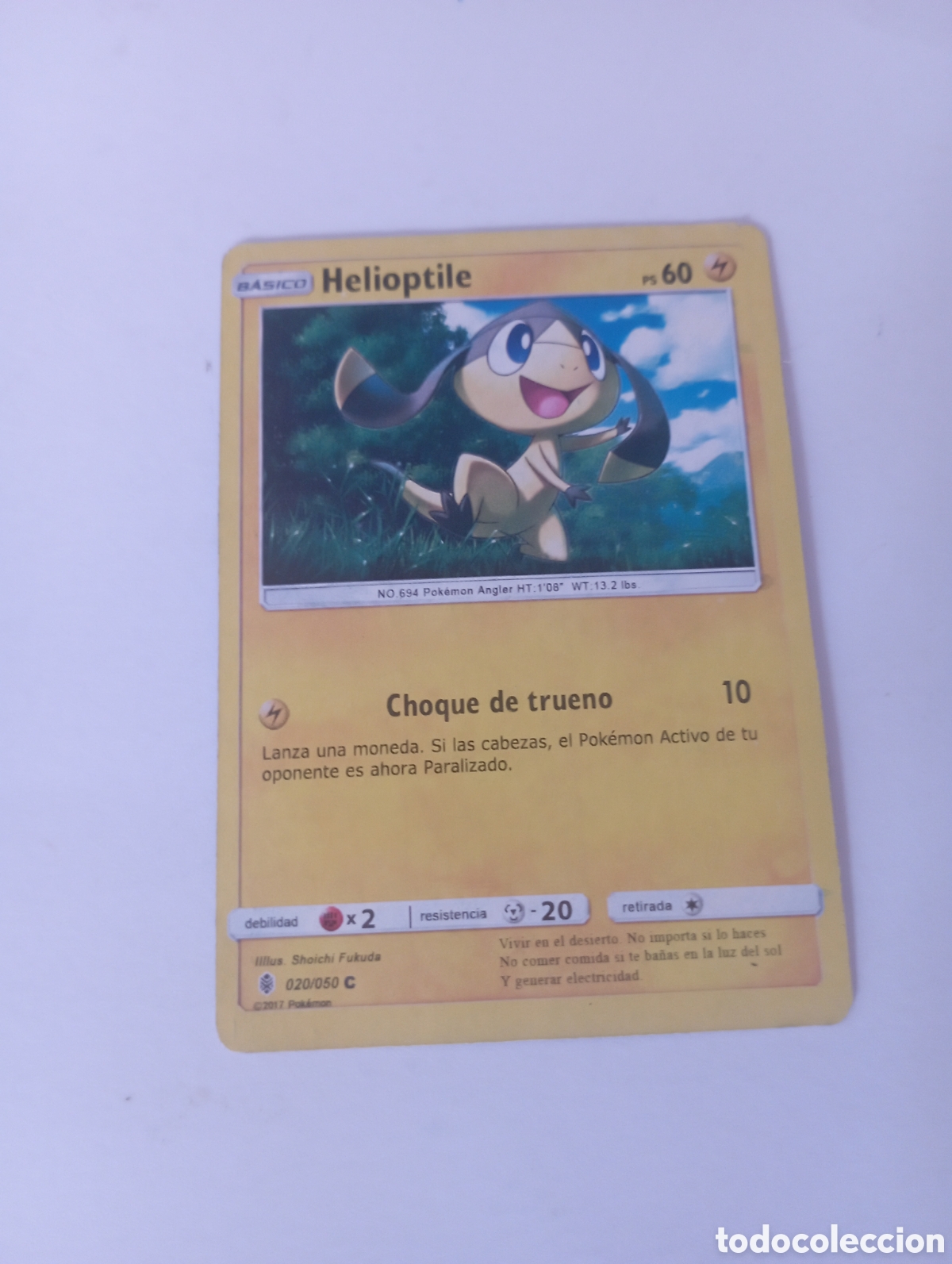 Otros Art&iacute;culos de Coleccionismo en Papel: HELIOPTILE POKEMON CARD CARTA POKEMON