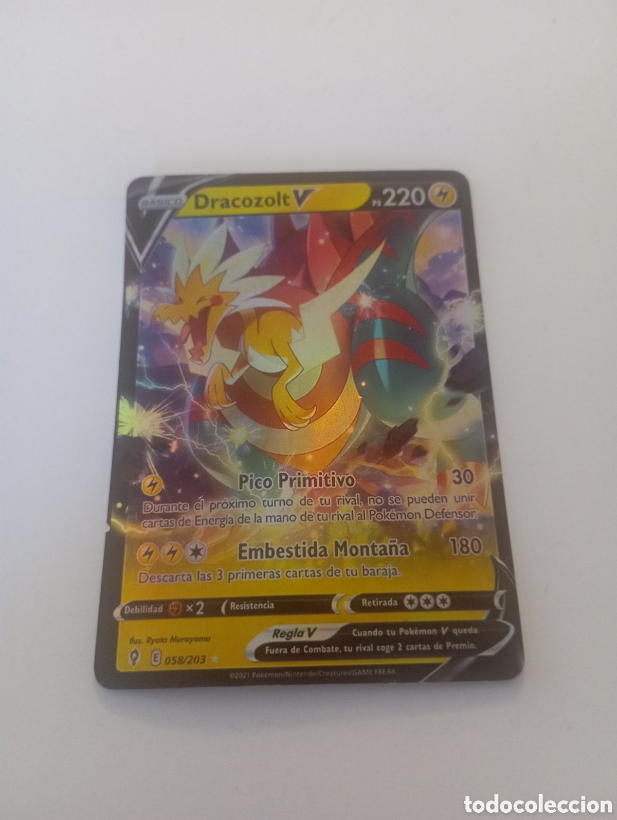 Otros Art&iacute;culos de Coleccionismo en Papel: DRACOZOLT V POKEMON CARD CARTA POKEMON