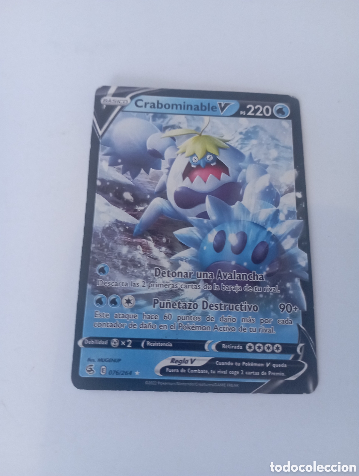 Otros Art&iacute;culos de Coleccionismo en Papel: CRABOMINABLE V POKEMON CARD CARTA POKEMON